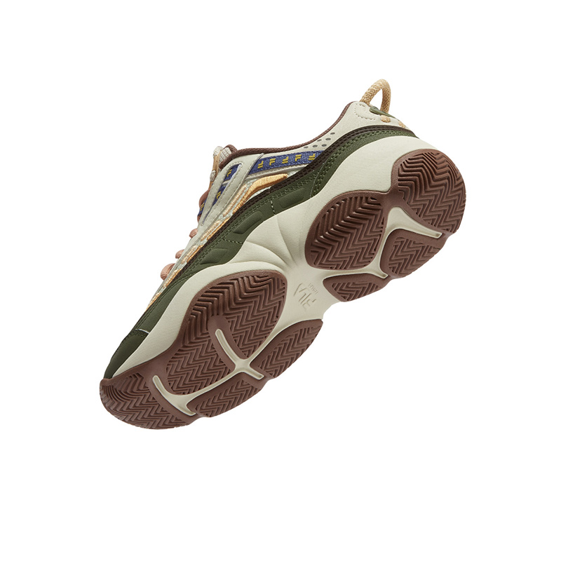 FILA FUSION FIRE Flame Shoes Abrasion Resistant Support Low top Vintage Basketball Shoes Women’s Green