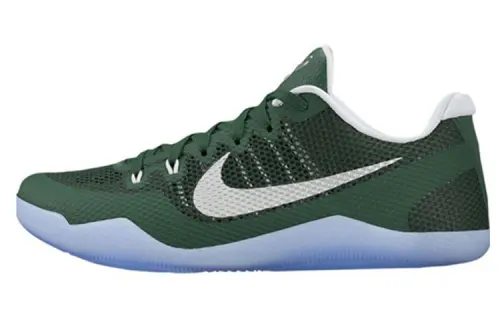 Nike Kobe 11 Team Bank Gorge Green round toe lace-up non-slip lightweight low-top basketball shoes men's canyon green