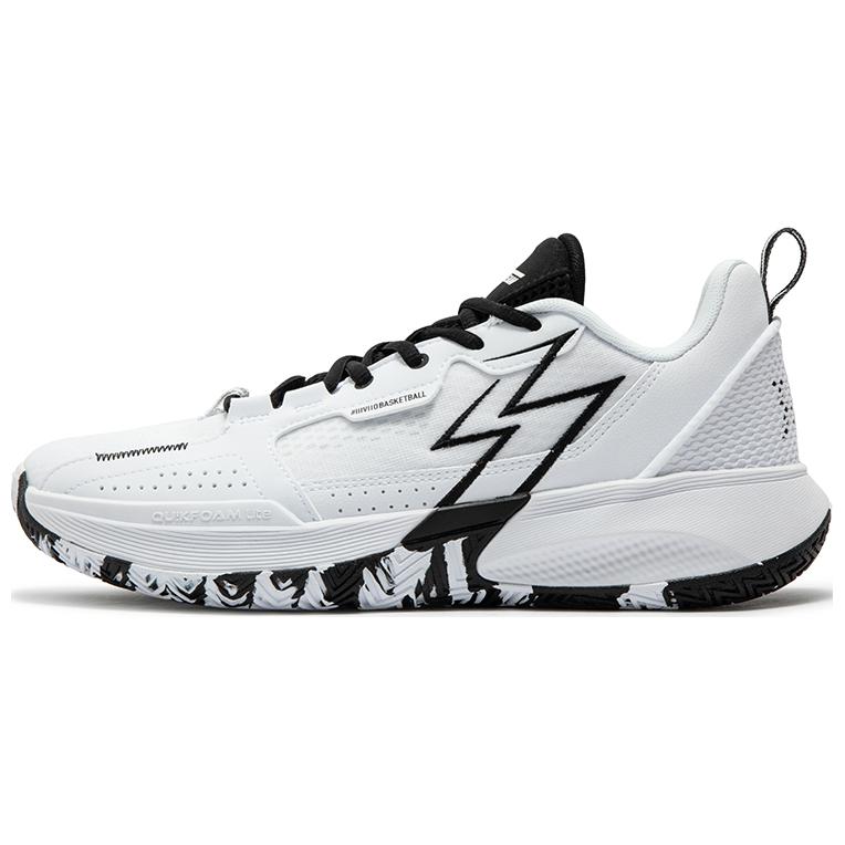 361° Slip Resistant Abrasion Resistant Low top Basketball Shoes Men’s White Black