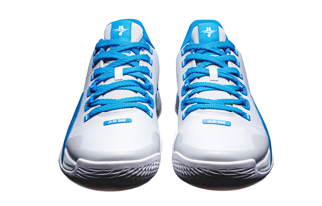 XTEP Jeremy Lin 1 Cushioning Slip Resistant Lightweight Low top Basketball Shoes Men’s Blue Gray