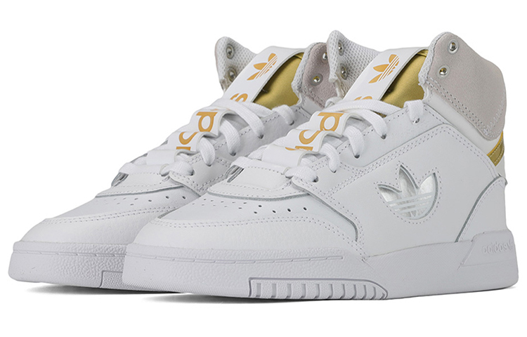Женские кеды adidas originals Drop Step Xlt (бело-желтые) — фото 3