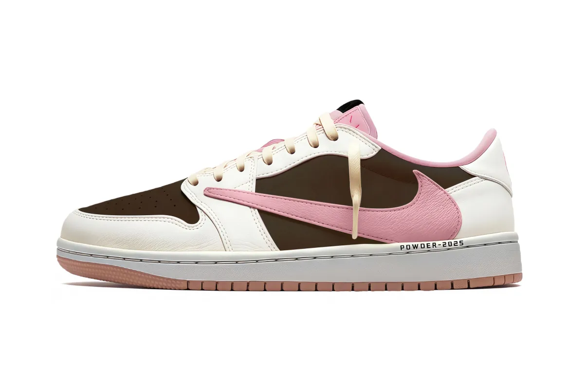 Travis Scott X Jordan Air Jordan 1 Vintage Basketball Shoes Unisex Low Top Black