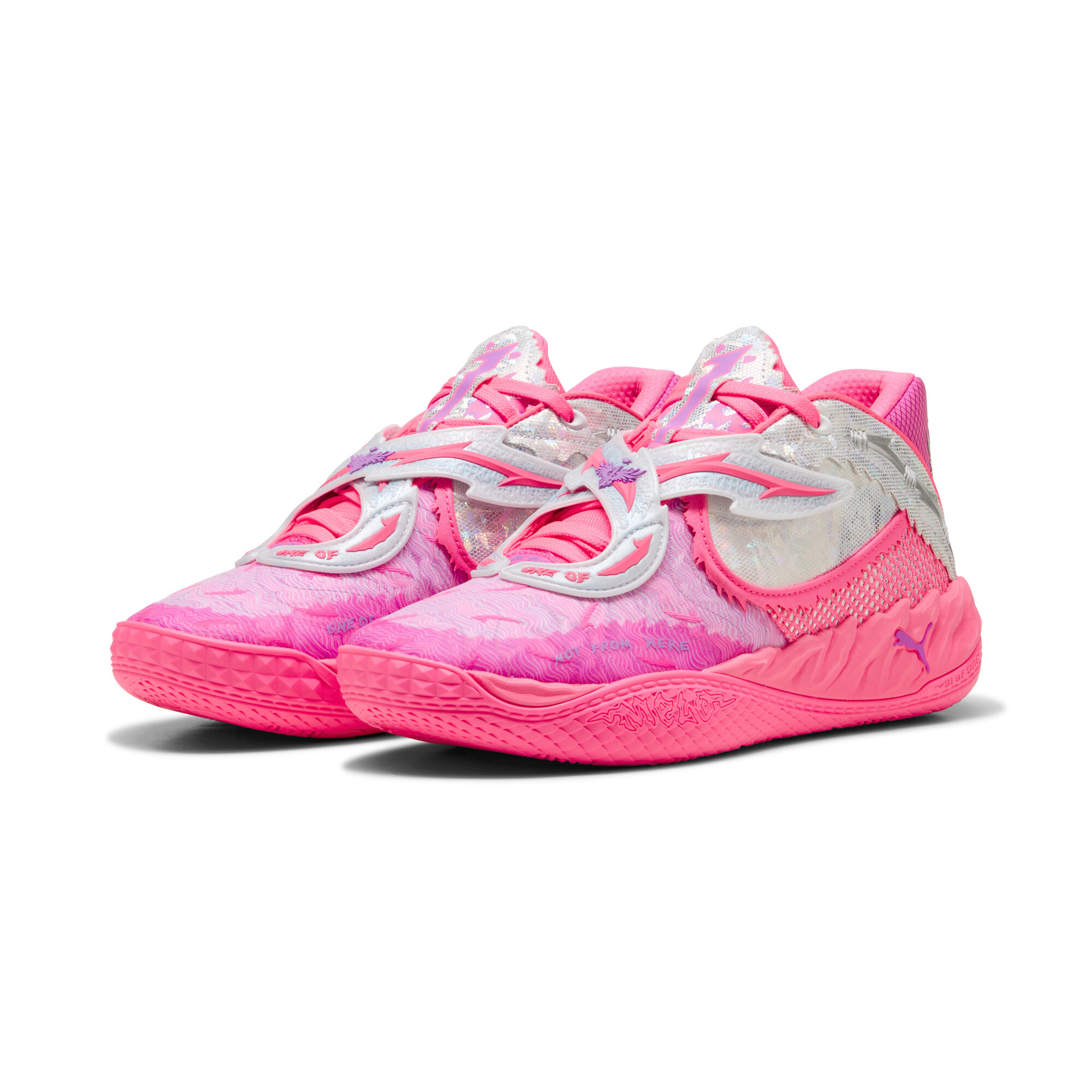 PUMA MB.05 Basketball Shoes Unisex Pink Silver