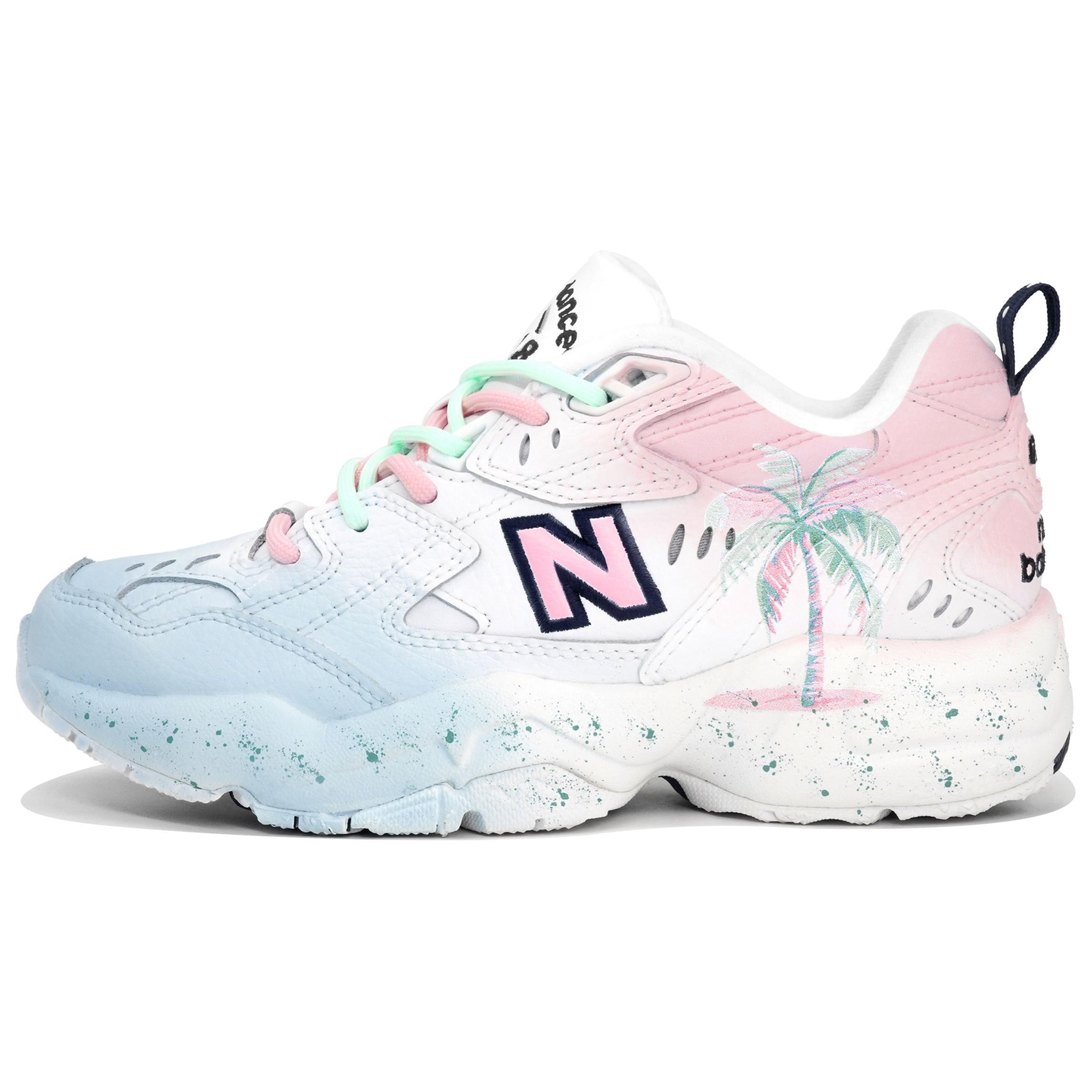 New Balance NB 608 V1 Wan Hua Nong, Summer Pink Coconut, Shopping Bag Slip Resistant Abrasion Resistant Low top
