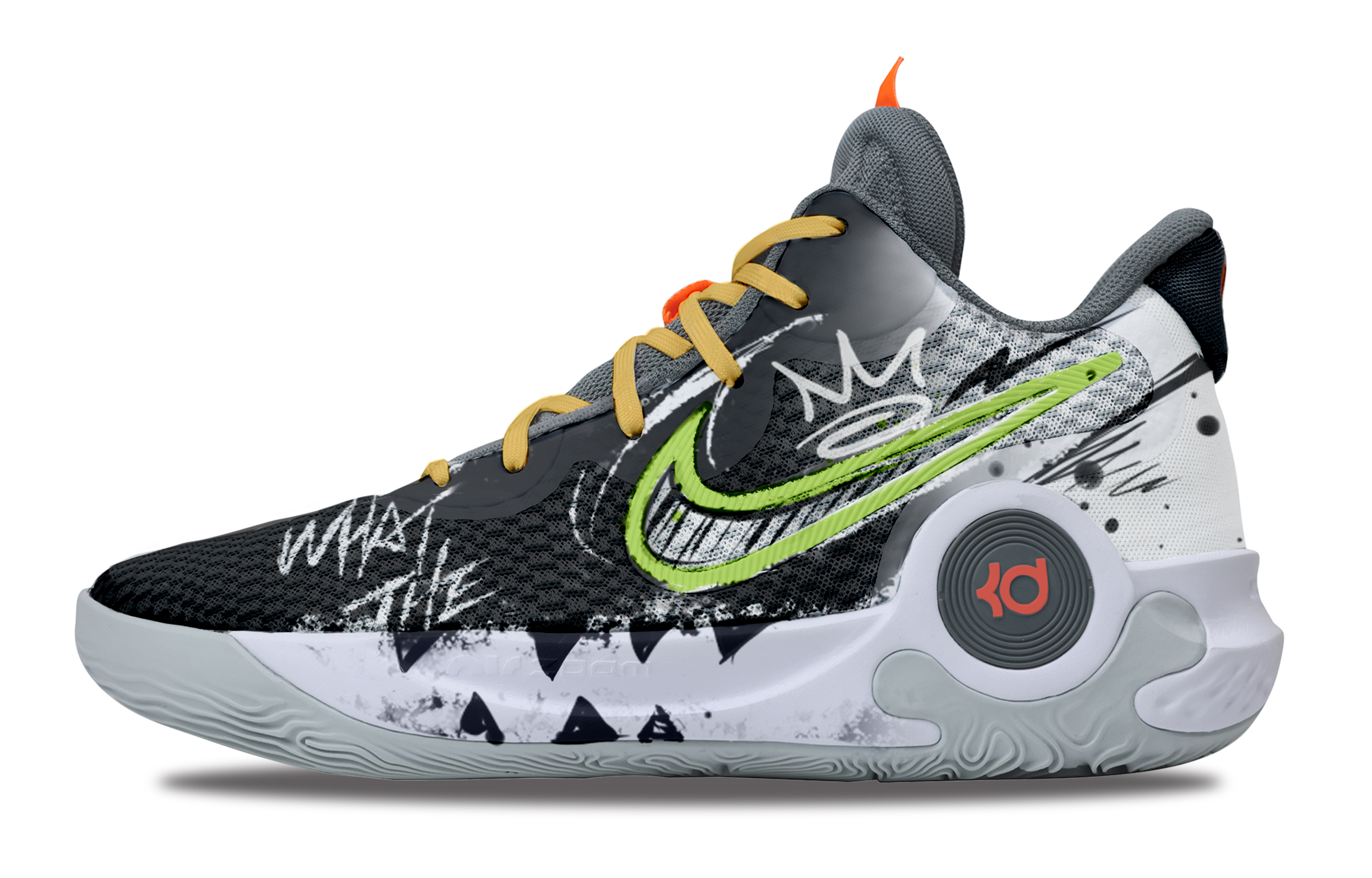 Nike KD Trey 5 IX Cushioning Abrasion Resistant Impact Resistant Super Light Mid top Basketball Shoes Unisex Gray Black