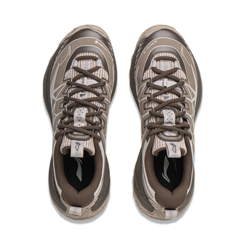 Li Ning Outdoor CF Tracing, Yijie 2.0 Textile, TPU Low top Hiking Shoes Unisex Brown