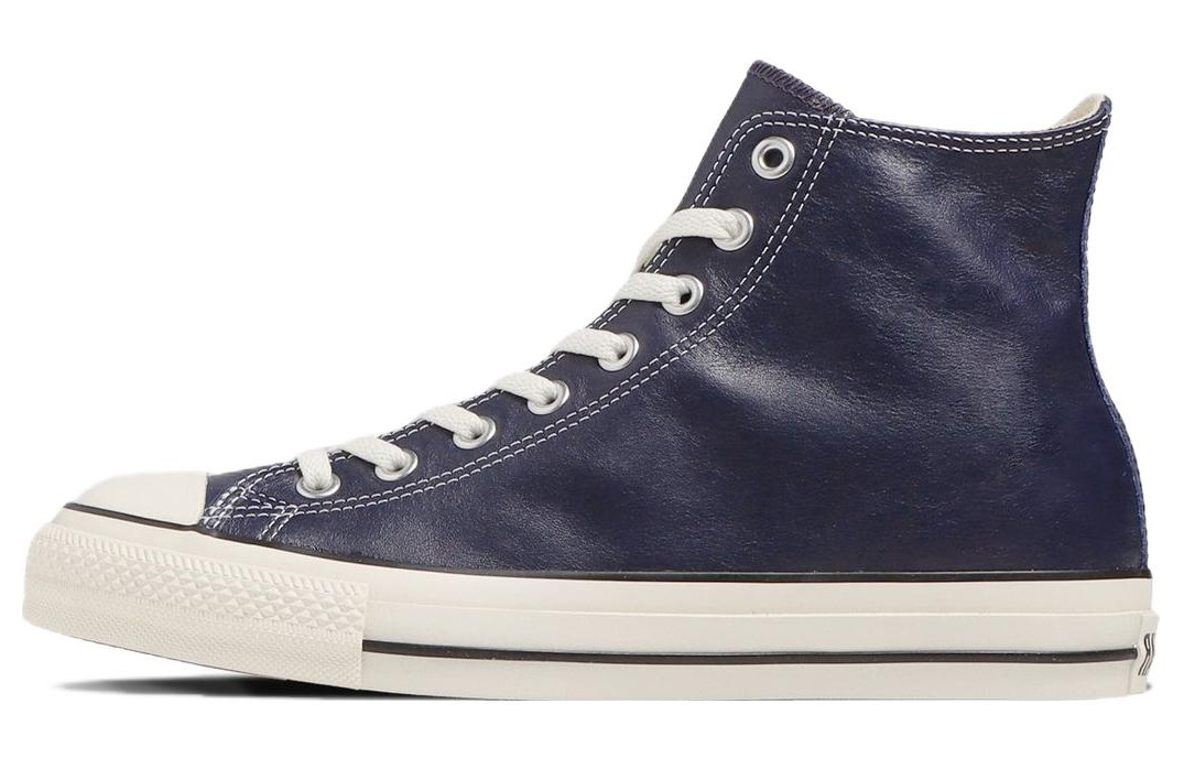 Converse All Star Olive Green Leather High Top 'Navy'
