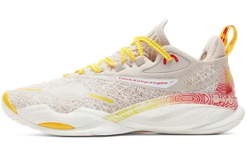 PEAK Sonic Boom 3.0 Basketball Shoes Men's Low Top Ivory Yellow