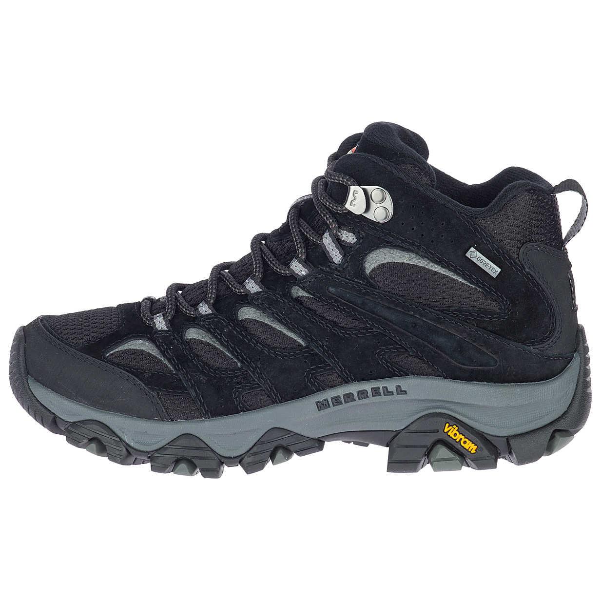 MERRELL MOAB 3 Slip Resistant Abrasion Resistant Waterproof And Breathable Grip Mid top Hiking Shoes Women’s Black