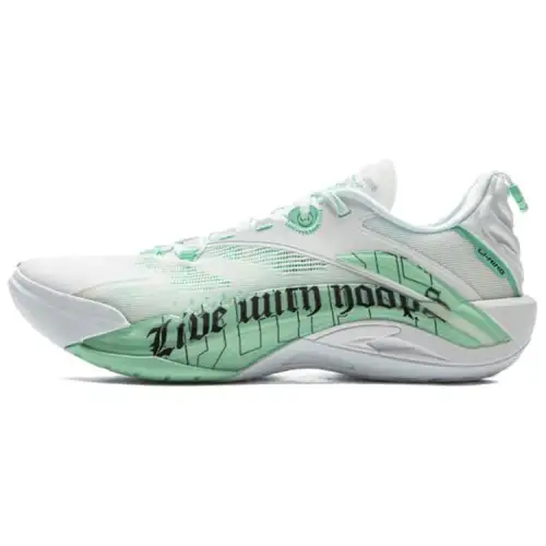 Li Ning Low top Outdoor Performance Basketball Shoes Men's White Green