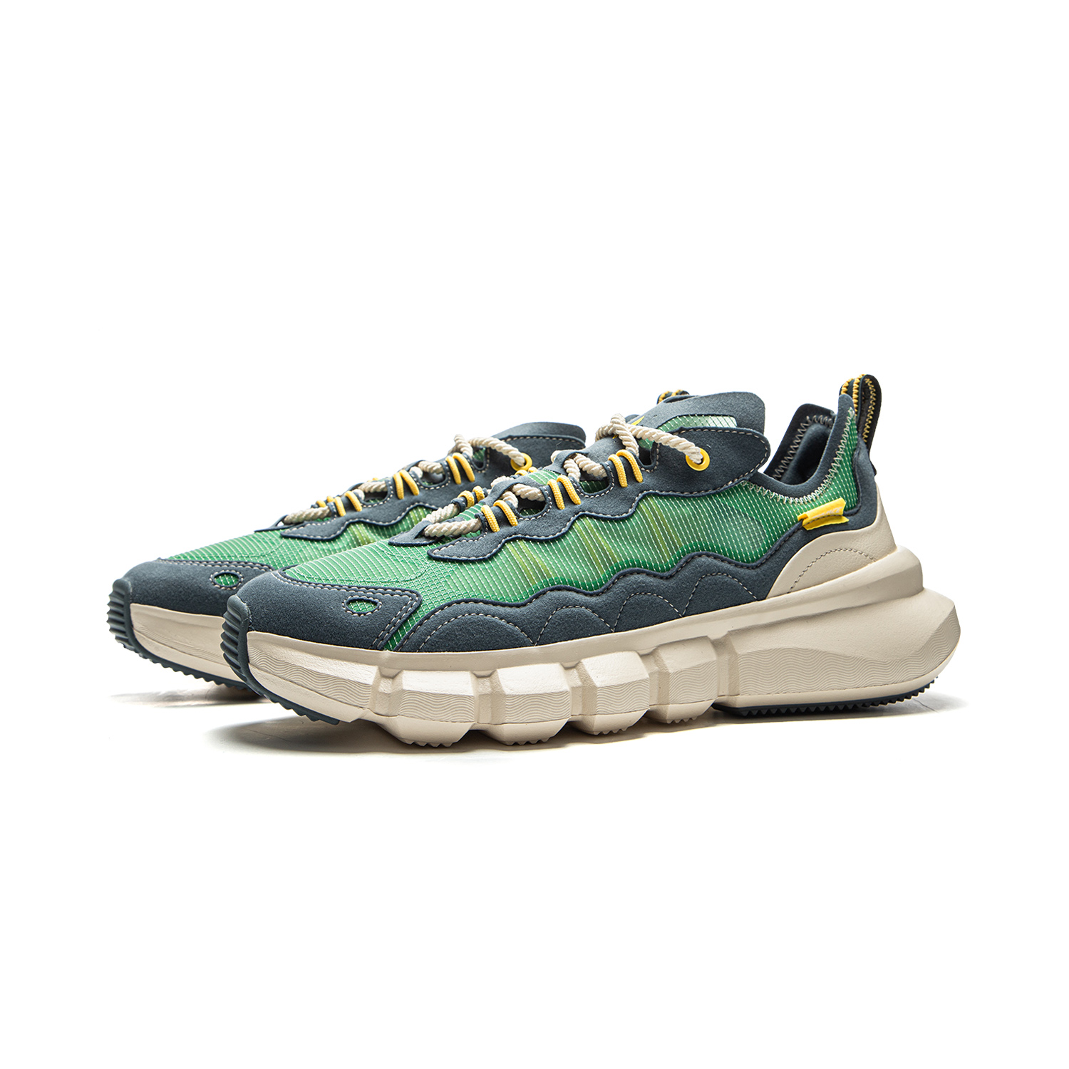 Li Ning Slip Resistant Abrasion Resistant Slip Resistant Abrasion Resistant Low top Basketball Shoes Men’s Green