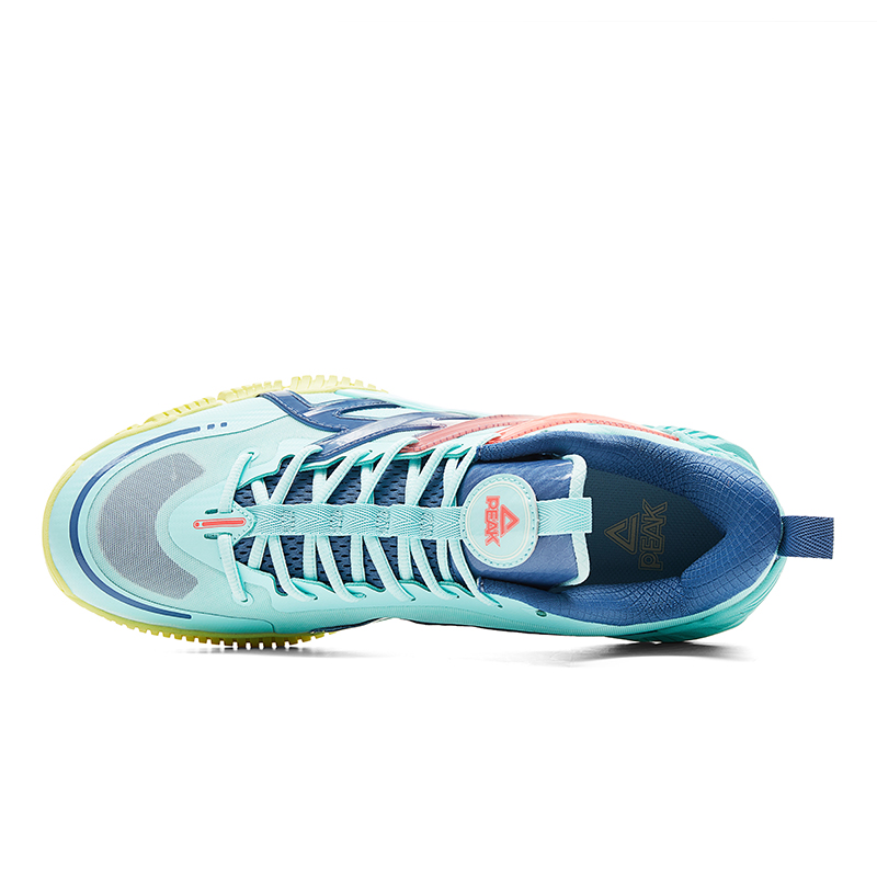 PEAK State Pole Cushioning Slip Resistant Lightweight Low top Basketball Shoes Men’s Orchid Green Mismatched