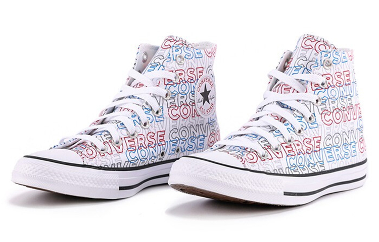 Кеды Converse Chuck Taylor All Star (белый / синий / красный) — фото 2