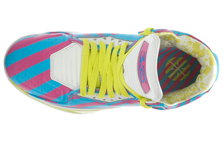 Li Ning WOW 2 Trendy Slip Resistant, Abrasion Resistant, Rebound Low top Basketball Shoes Men’s Blue Pink White