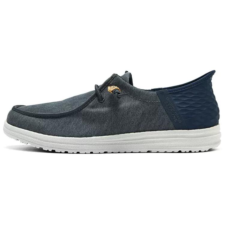 Skechers Slip Ins Lightweight Low top Canvas Shoes Men's Marine Blue