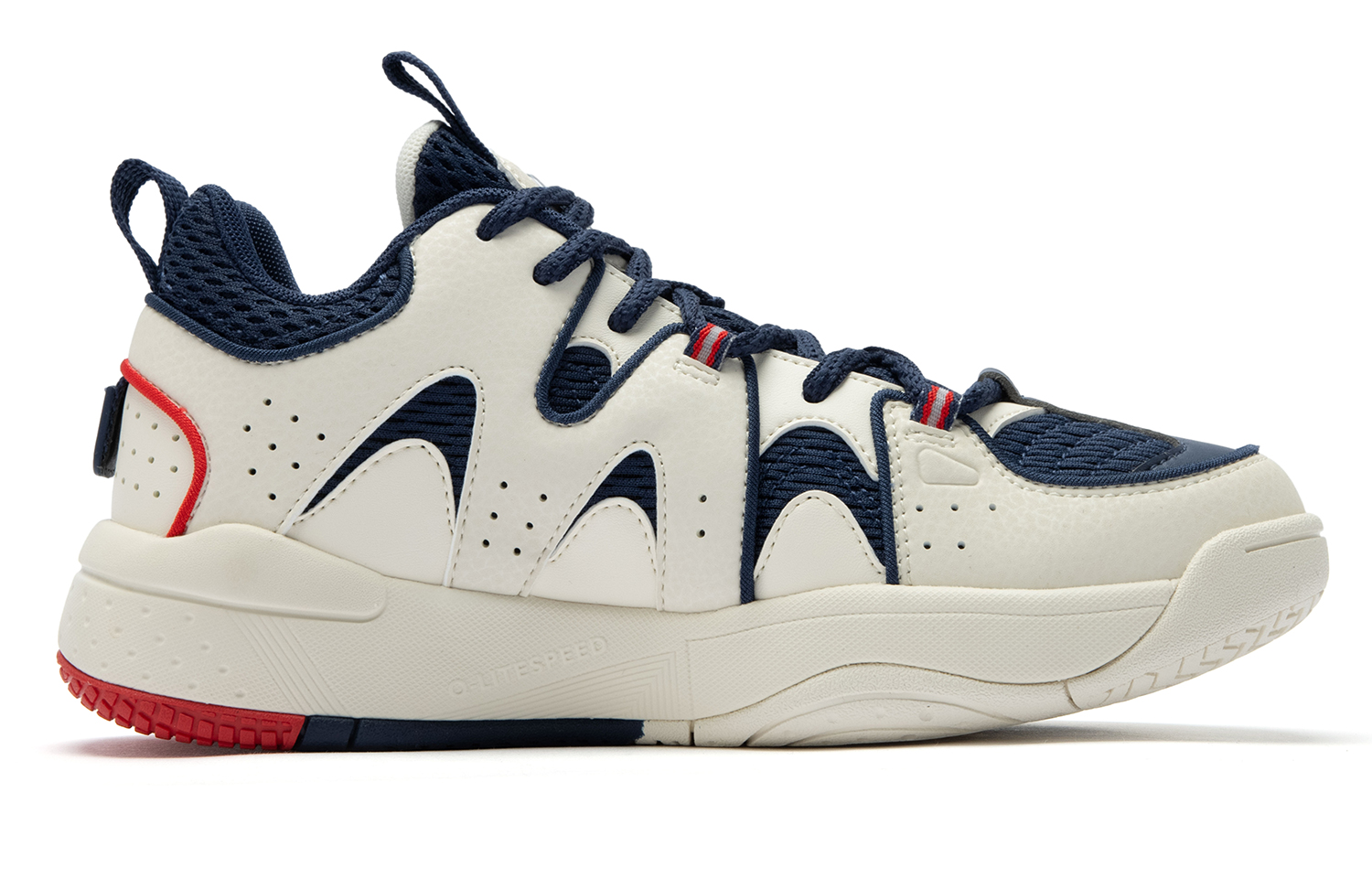 QIAODAN Slip Resistant Mid top Basketball Shoes Women’s Beige Blue