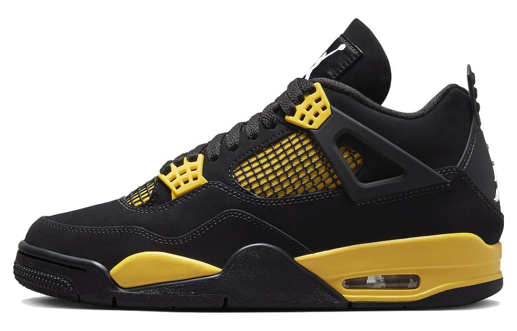 Кроссовки Jordan Air Jordan 4 thunder 2023 (черно-желтые)