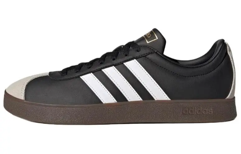 Adidas VL COURT 2.0 Abrasion Resistant Low top Skateboard Shoes Unisex Black