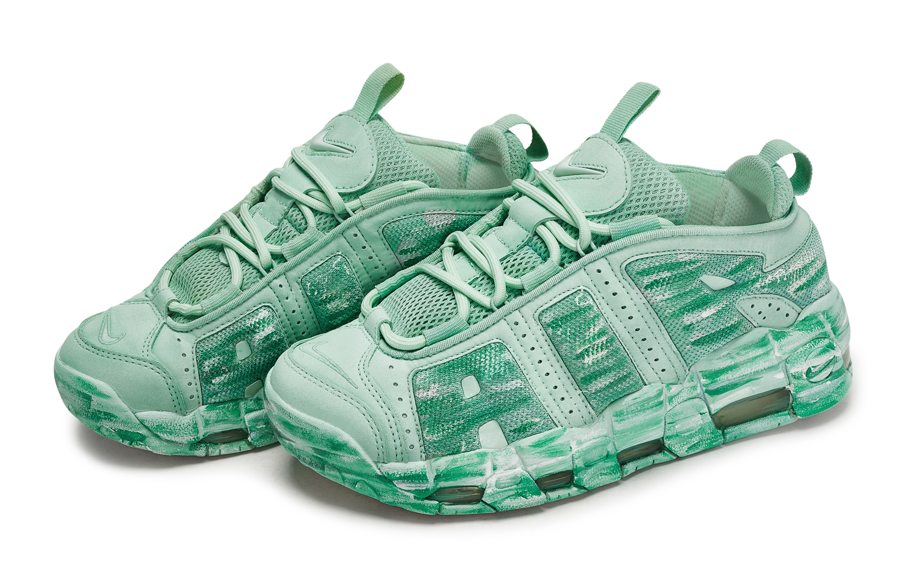 Nike Air More Uptempo Low top Vintage Basketball Shoes Unisex Green