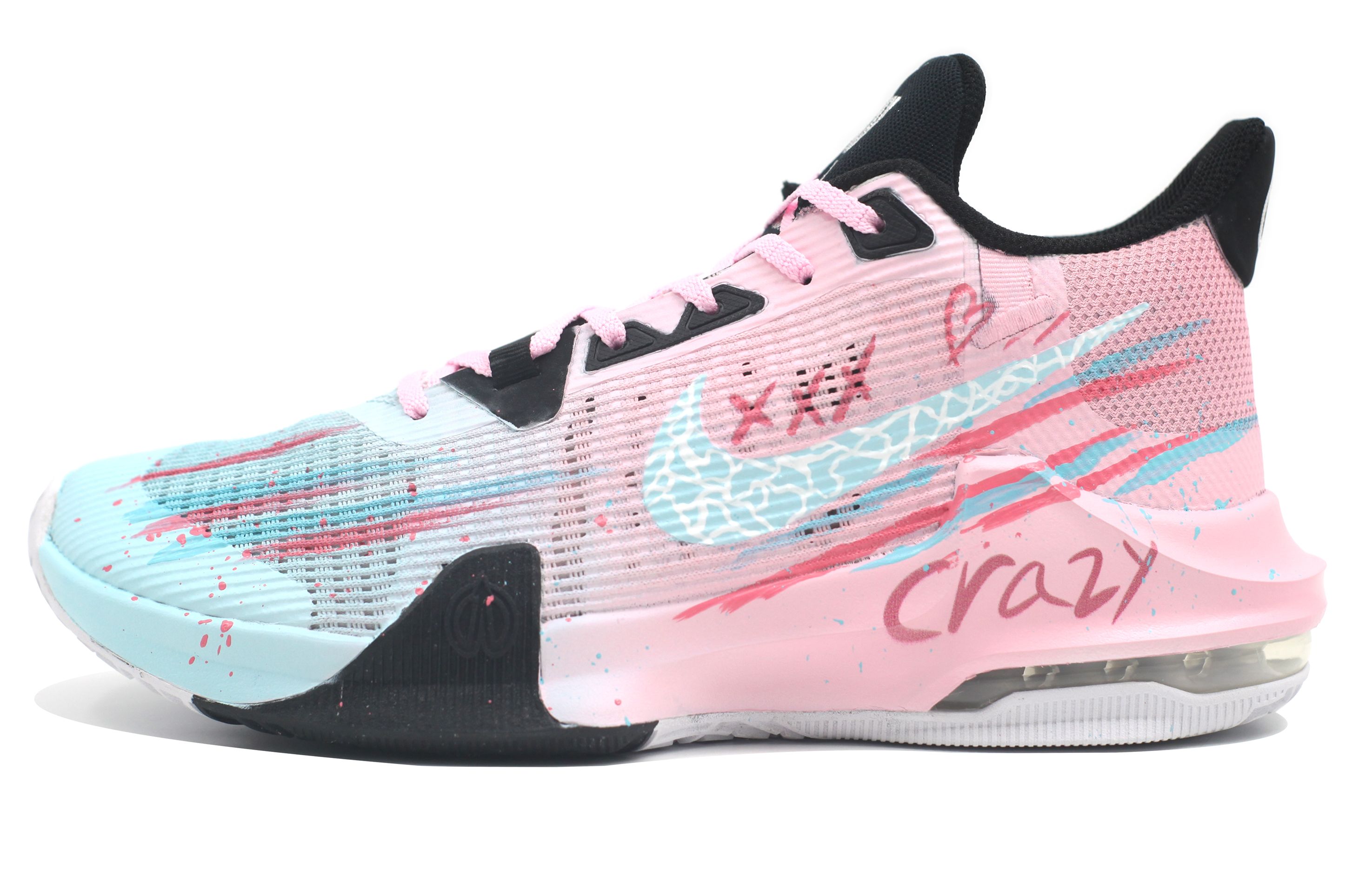 Nike Air Max Impact Abrasion Resistant Low top Basketball Shoes Men’s Blue Pink