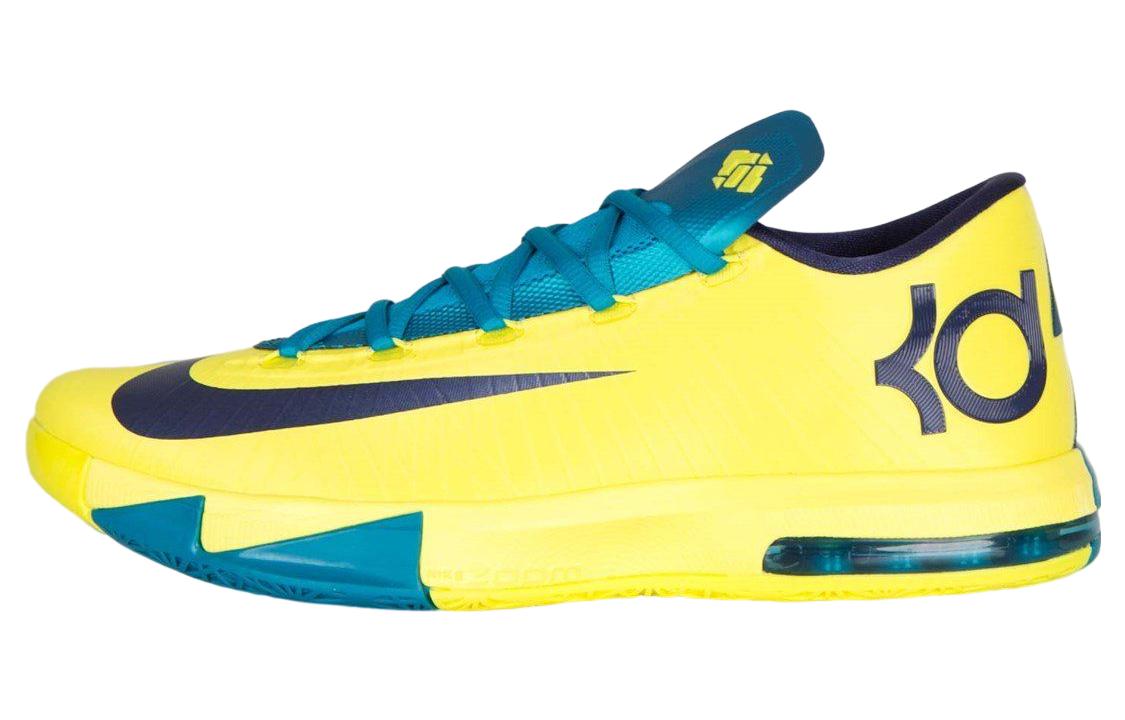 Nike KD 6 \"Seat Pleasant\" Durant 6 practical anti-slip wear-resistant lightweight low-top basketball shoes men's green yellow