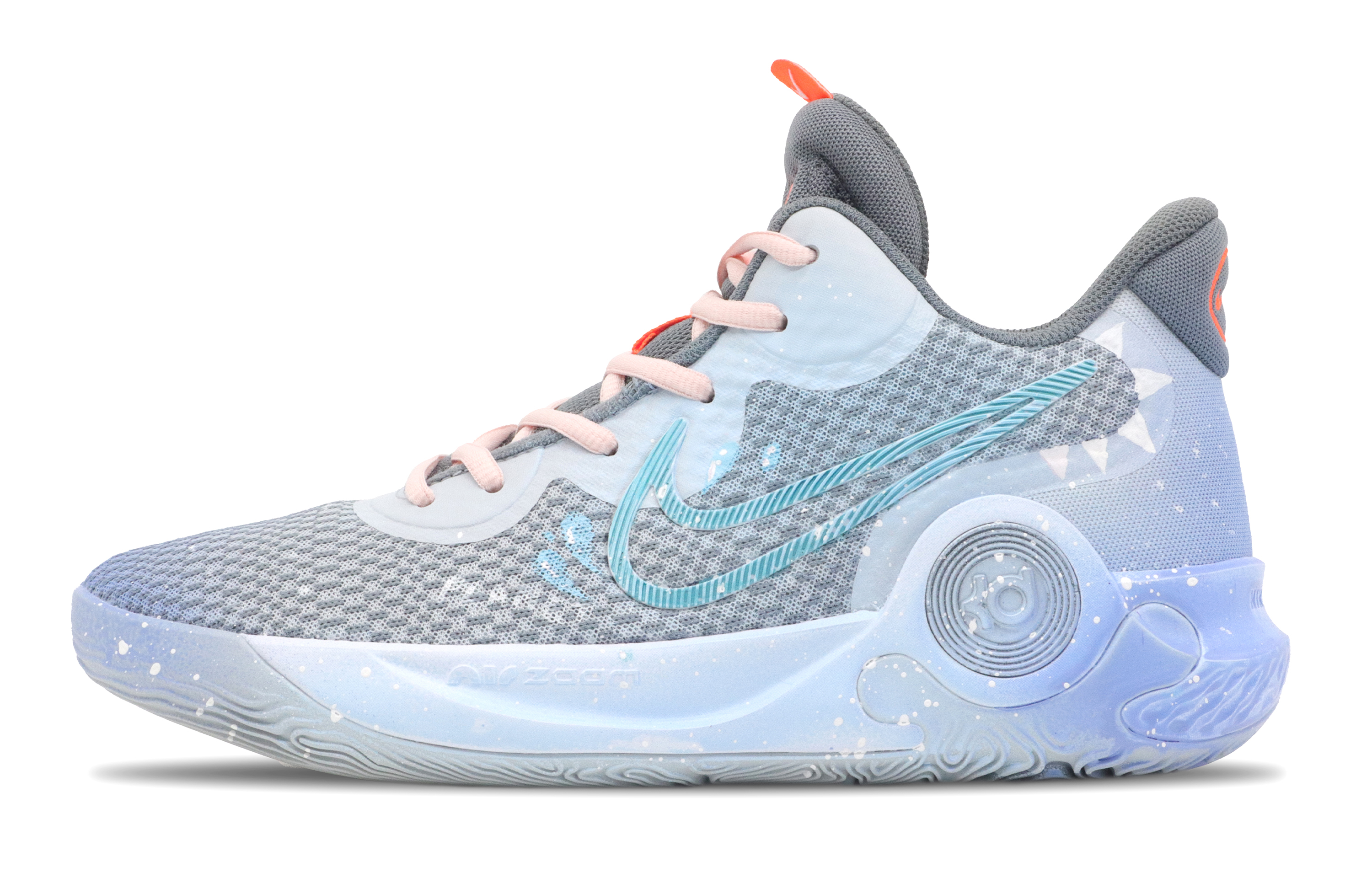 Nike Trey 5 KD Tree Ridge, West Coast Cushioning, Wear Resistant Mid top Basketball Shoes Unisex Blue Gray