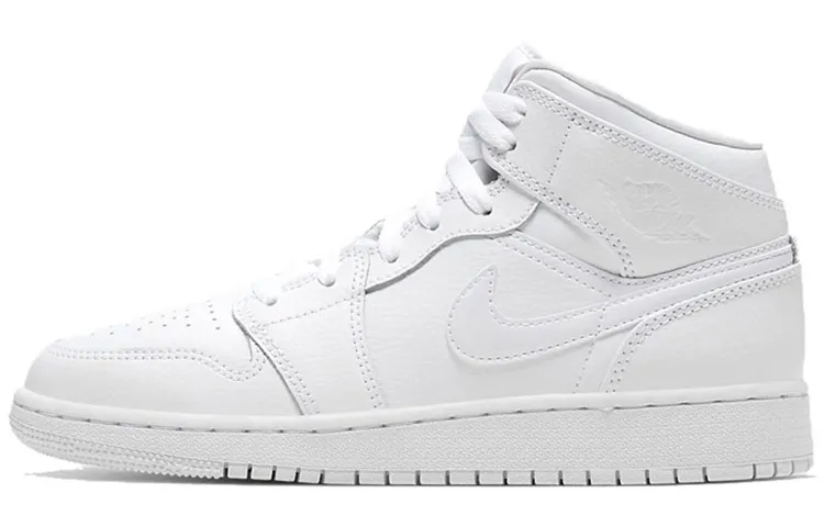 Air Jordan 1 Mid 'Triple White 2020' Gs