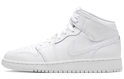 Air Jordan 1 Mid 'Triple White 2020' Gs