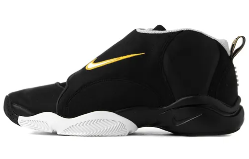 Nike Air Zoom GP Black White Canyon Gold Leather Gloves Gary Payton Shock Absorbing Anti-Slip Mid Top Retro Basketball Shoes Men's Black Gold 2019 Edition