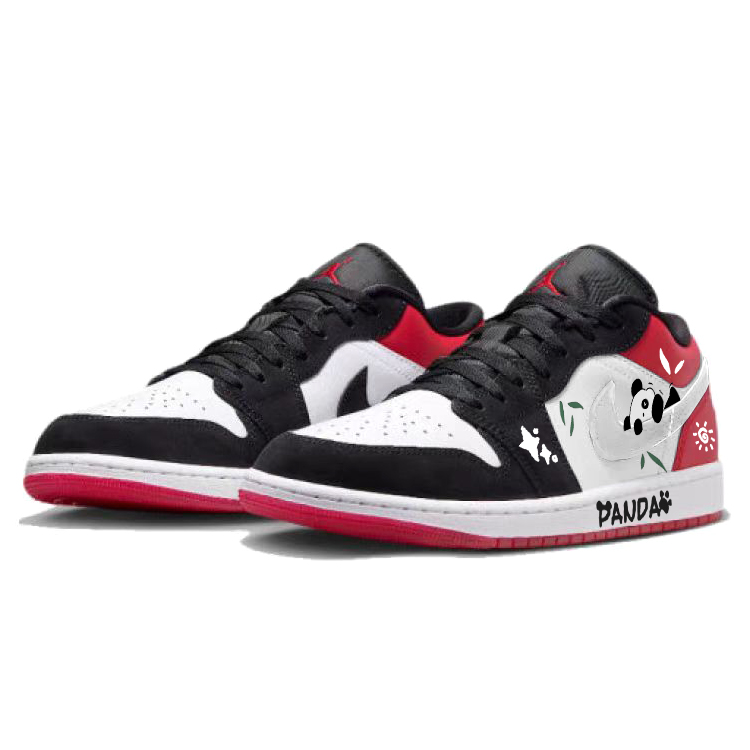 Jordan Air Jordan 1 Vintage Basketball Shoes Unisex Low Top Black/Red