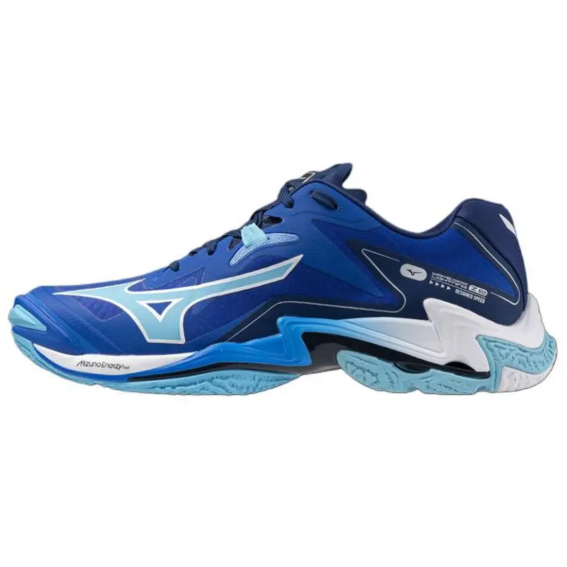Mizuno Wave Lightning Z8 Comfortable Slip-Resistant Abrasion-Resistant Low-top Training Shoes Unisex Blue White