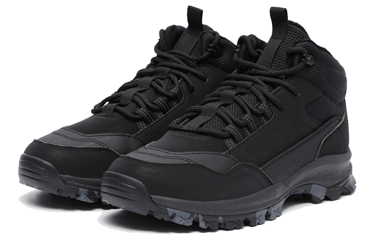 XTEP Slip Resistant, Abrasion Resistant, Thermal Mid top Hiking Shoes Men's Black