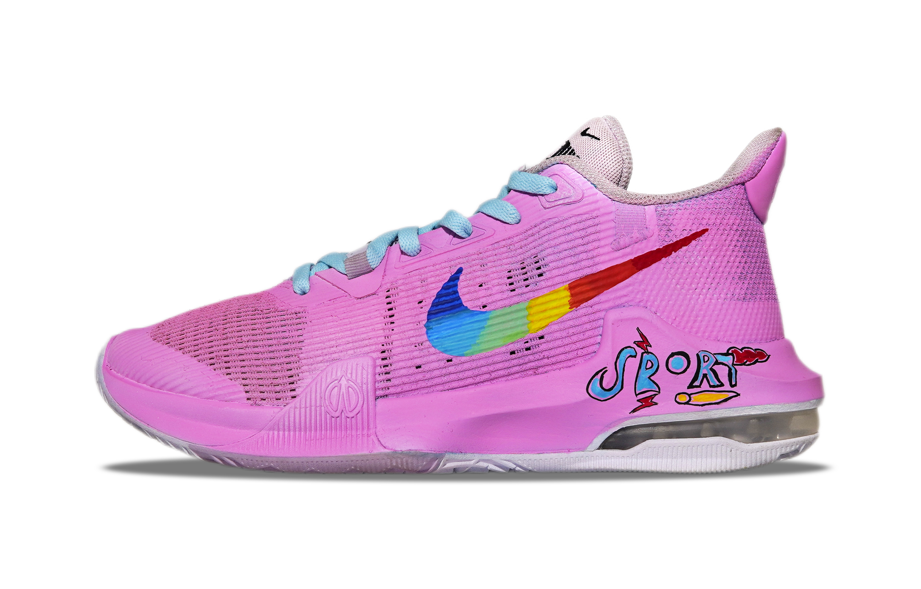 Nike Air Max Impact 3 Low top Basketball Shoes Men’s Blue Pink