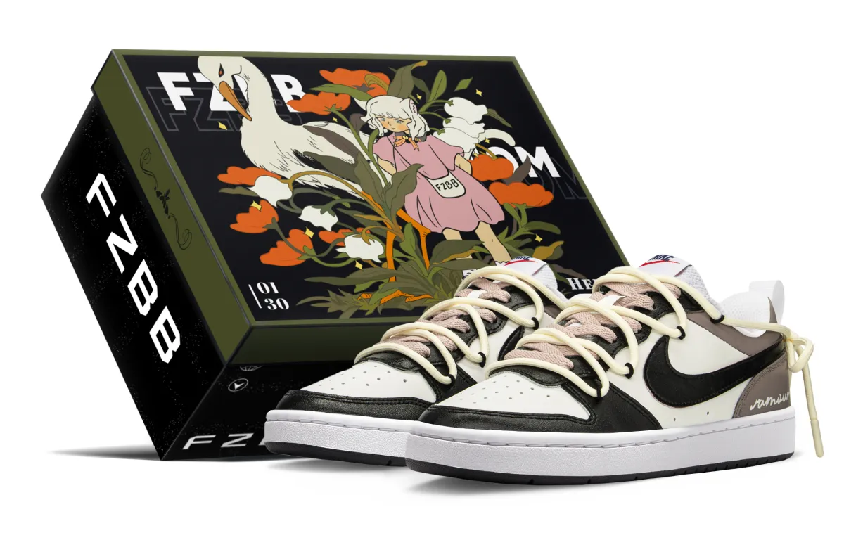 Nike Court Borough Low top Skateboard Shoes Women's Beige Brown