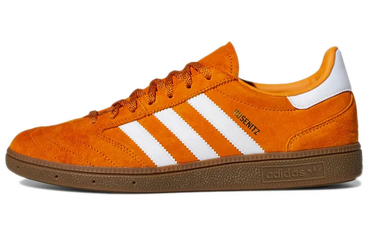Adidas Originals BUSENITZ VINTAGE Coverage Abrasion Resistant Low top Skateboard Shoes Men's Orange Yellow