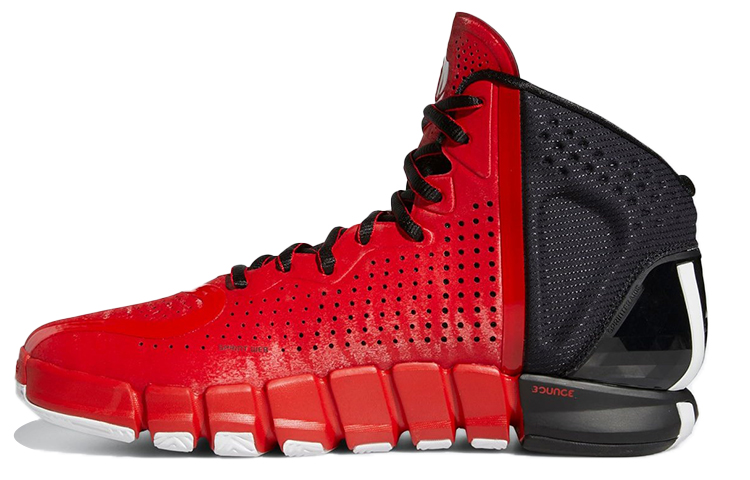 Мужские баскетбольные кроссовки adidas D Rose 4 Restomod (красно-черная)