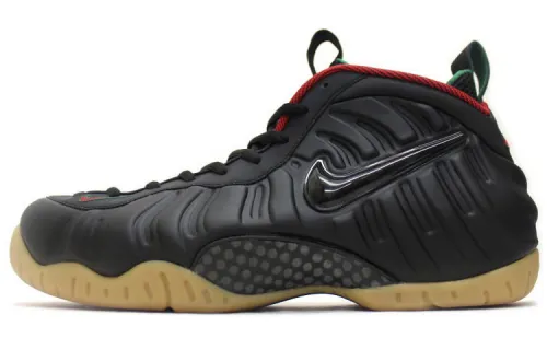 Nike Foamposite Pro gucci shock-absorbing anti-slip mid-cut retro basketball shoes for men and women, black