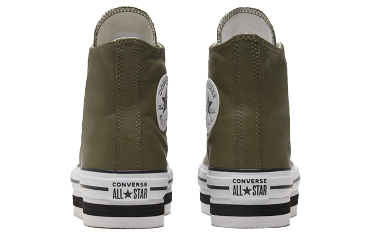 Женские кеды Converse Chuck Taylor All Star Platform Laye (зеленые) — Зелёный — фото 4