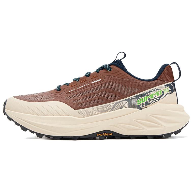 361° Yushan 3.0 Abrasion Resistant Breathable Rebound Low top Mountaineering Shoes Men’s Red Clay Brown, Light Wood