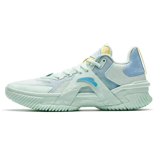 Anta Airspace 5 Fresh Green Summer Edition Lightweight and Breathable Outfield Actual Shock Absorption Anti-Slip Wear-Resistant Anti-Rollover Low-top Cement Busters Basketball Shoes Men's Blue Green