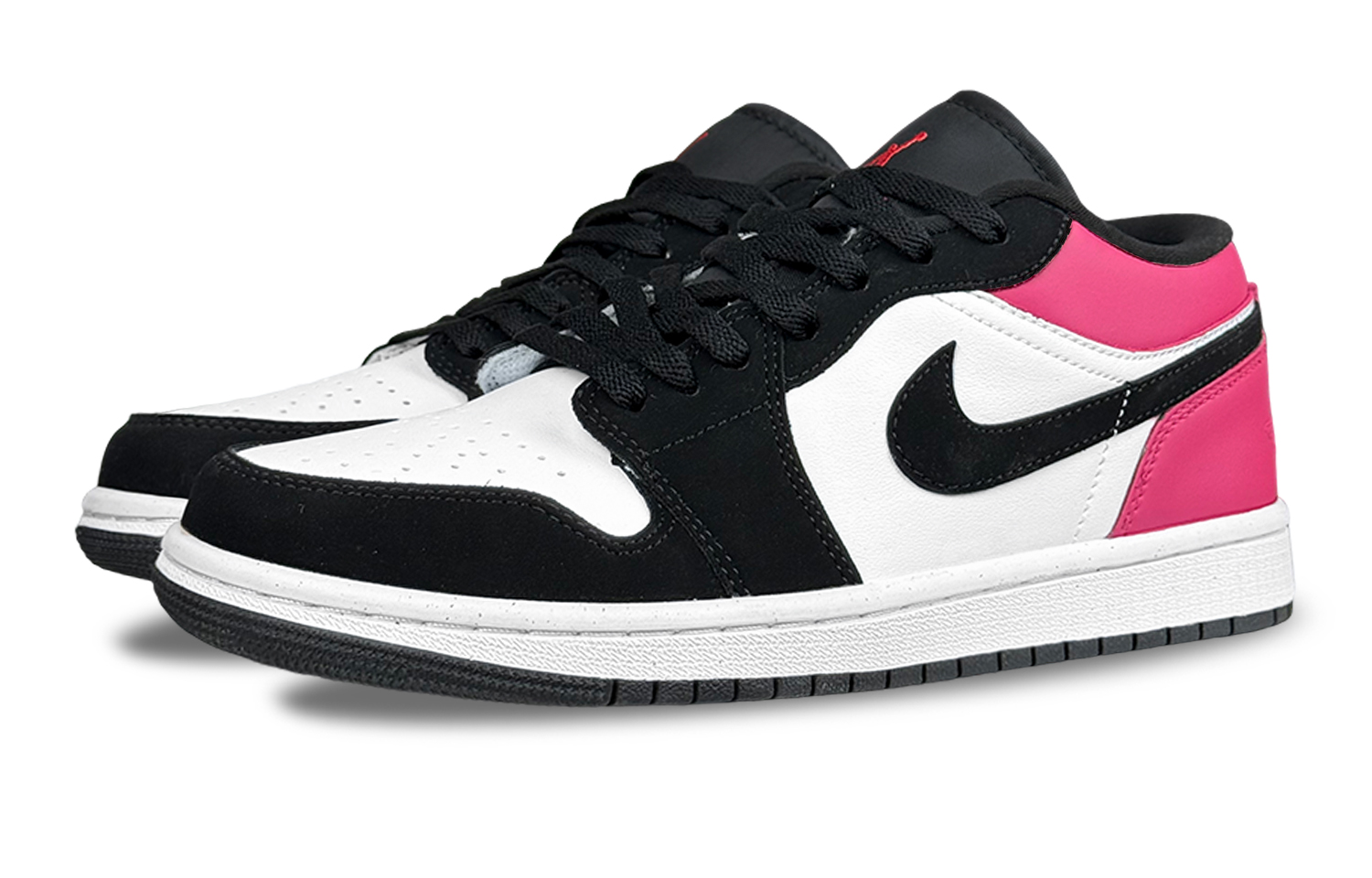 Jordan Air Jordan 1 Pink Leopard, Shopping Bag Abrasion Resistant Abrasion Resistant Low top Vintage Basketball Shoes
