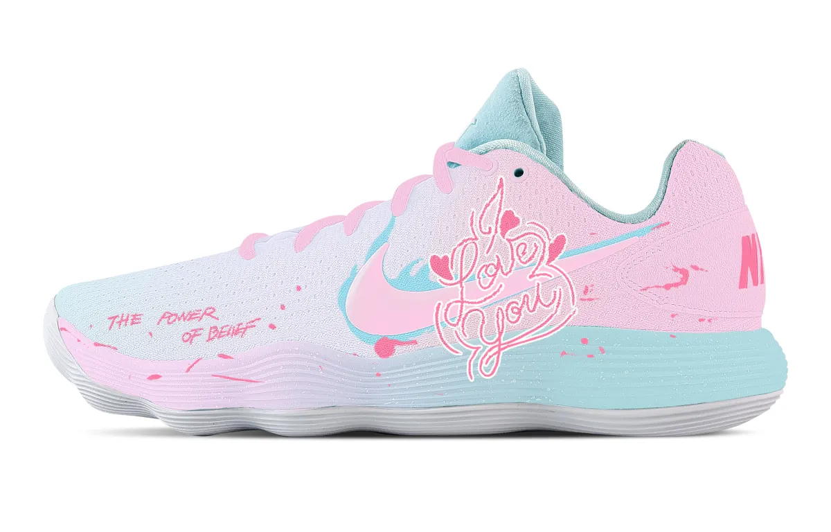 Nike Hyperdunk 2017 A Song Of Love Cushioning Coverage Support Low top Basketball Shoes Men's Pink