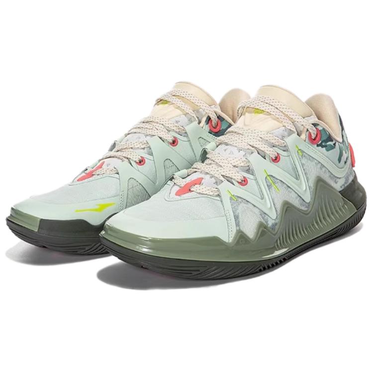 Erke Cushioning, Wear Resistant Low top Basketball Shoes Men’s Green