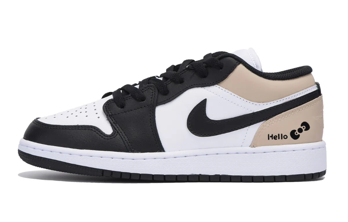 Jordan Air Jordan 1 Habitat Orchid Yellow Abrasion Resistant Low top Vintage Basketball Shoes Men's White Brown