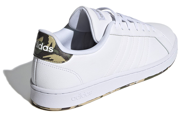 Мужские кеды adidas neo GRAND COURT (бело-зеленые) — Белый / зелёный — фото 4