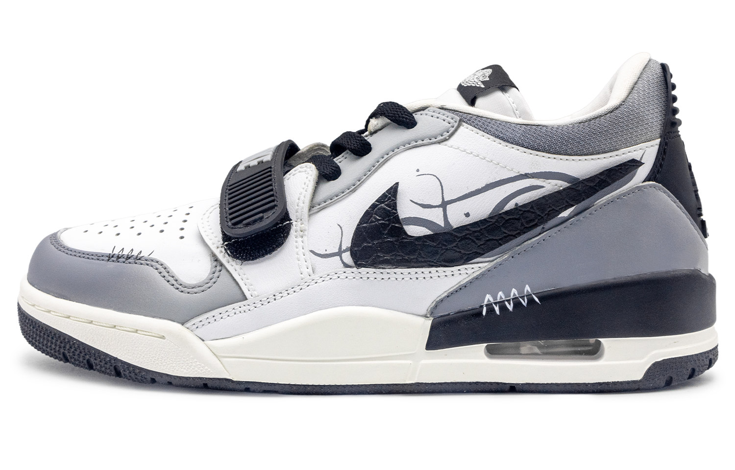 Jordan Legacy 312 Mesh, Leather Abrasion Resistant Low top Vintage Basketball Shoes Men’s Black