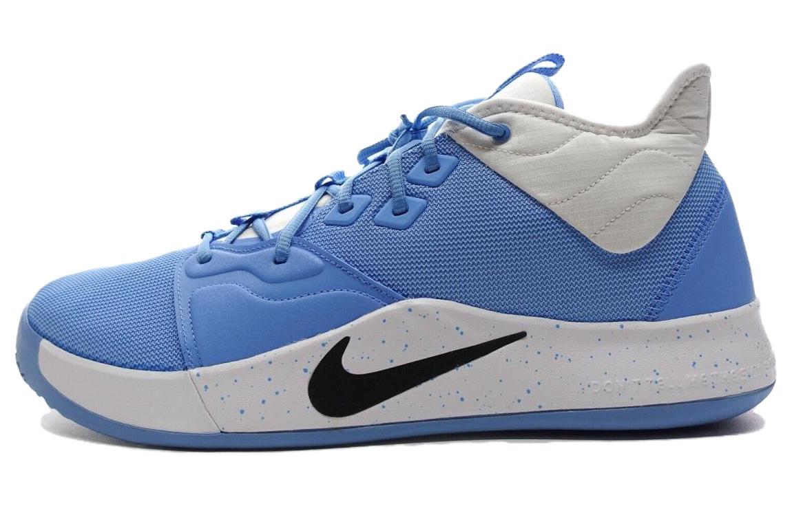 Nike PG 3 TB \"University Blue\" Pickled Pepper 3 Paul George Fashionable and Versatile Shock Absorbing and Wear-Resistant Low-top Practical Basketball Shoes Men's Blue and White