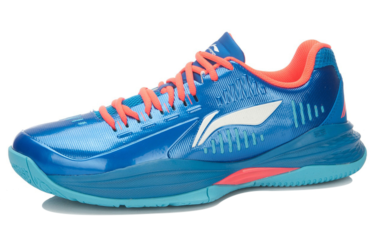 Li Ning Storm Cushioning Low top Basketball Shoes Unisex Blue Red