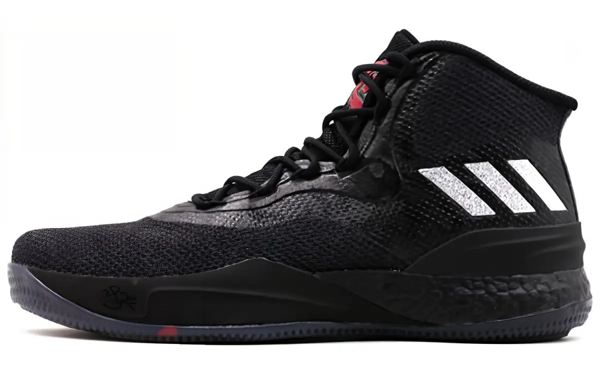 Adidas D Rose 8 Slip Resistant Lightweight Non slip Lightweight Mid top Basketball Shoes Men's Black
