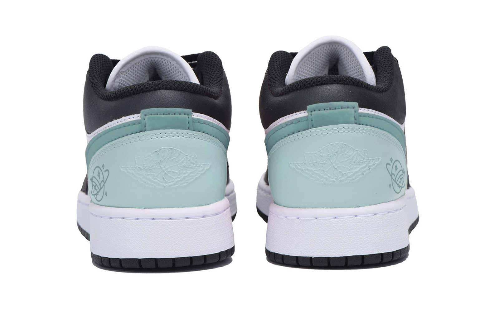 Jordan Air Jordan 1 Slip Resistant Abrasion Resistant Low top Vintage Basketball Shoes Men’s Black Green